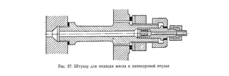 Штуцер для подвода масла к цилиндровой втулке