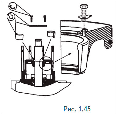 Установить стопорное коническое кольцо и поднять поршень. 