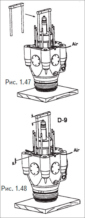 Установить масляный поршень в верхней части шпинделя и проверить работу демпфера.