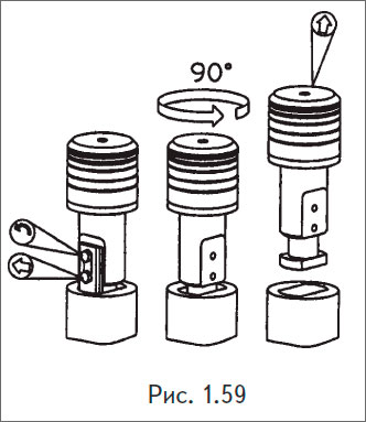 Освободить штыковое соединение поршня и снять его