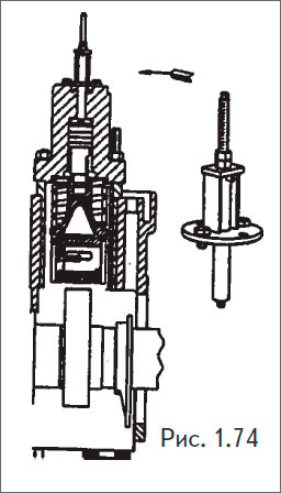 Установить роликовую направляющую выпускного клапана в ВМТ.