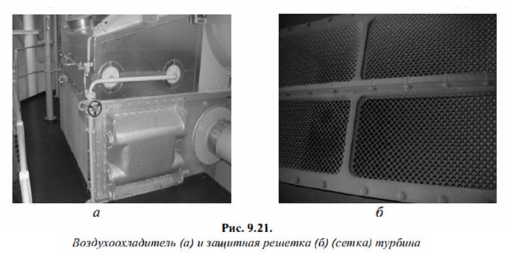 Воздухоохладитель и защитная решетка (сетка) турбина