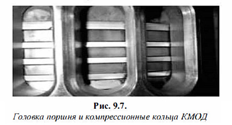 Головка поршня и компрессионные кольца КМОД