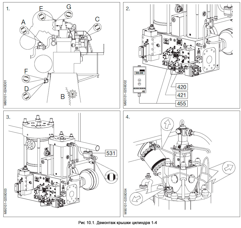 Демонтаж крышки цилиндра - Cylinder Cover