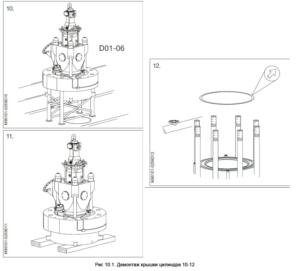 Демонтаж крышки цилиндра - Cylinder Cover