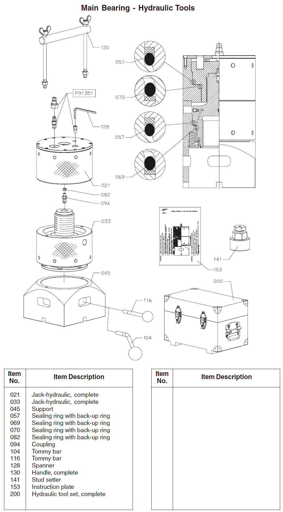 Main Bearing - Hydraulic Tools