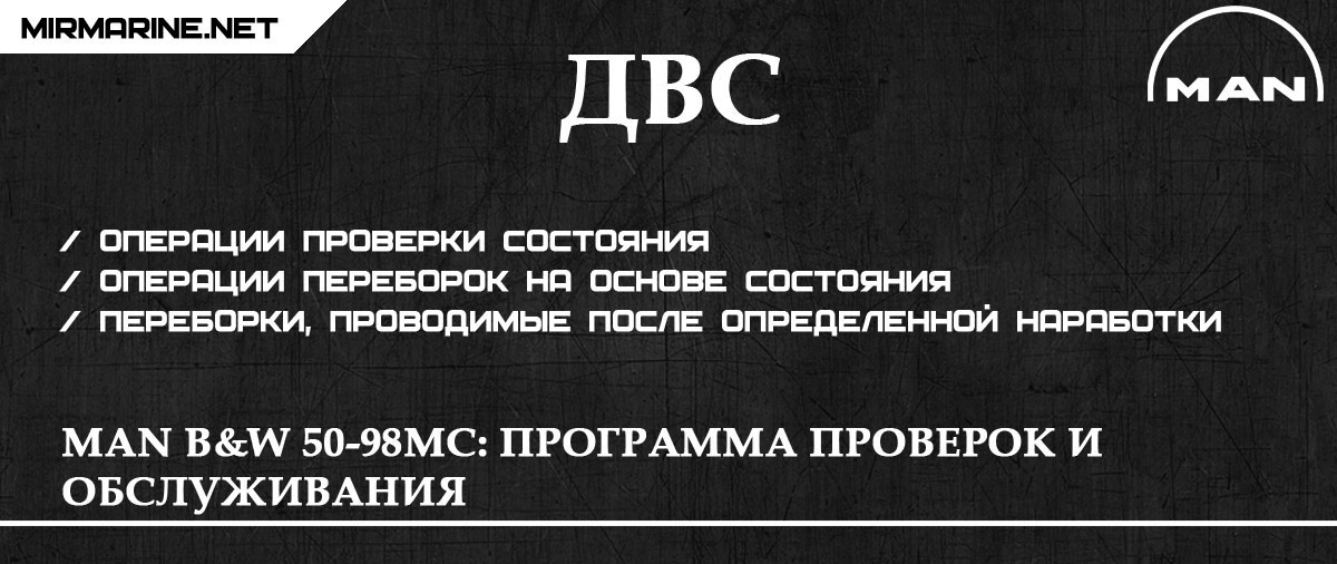 MAN B&W 50-98MC: Программа проверок и обслуживания