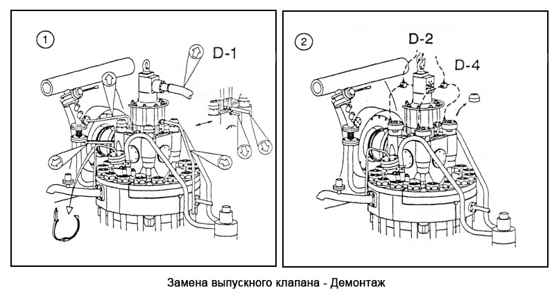 Замена выпускного клапана