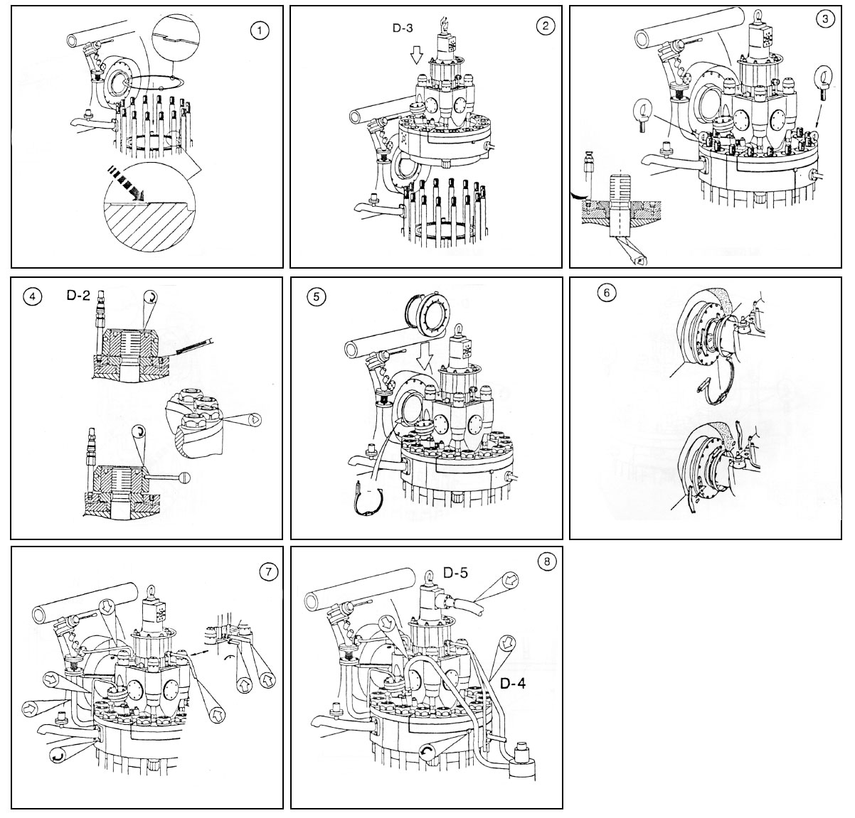 Монтаж крышки цилиндра