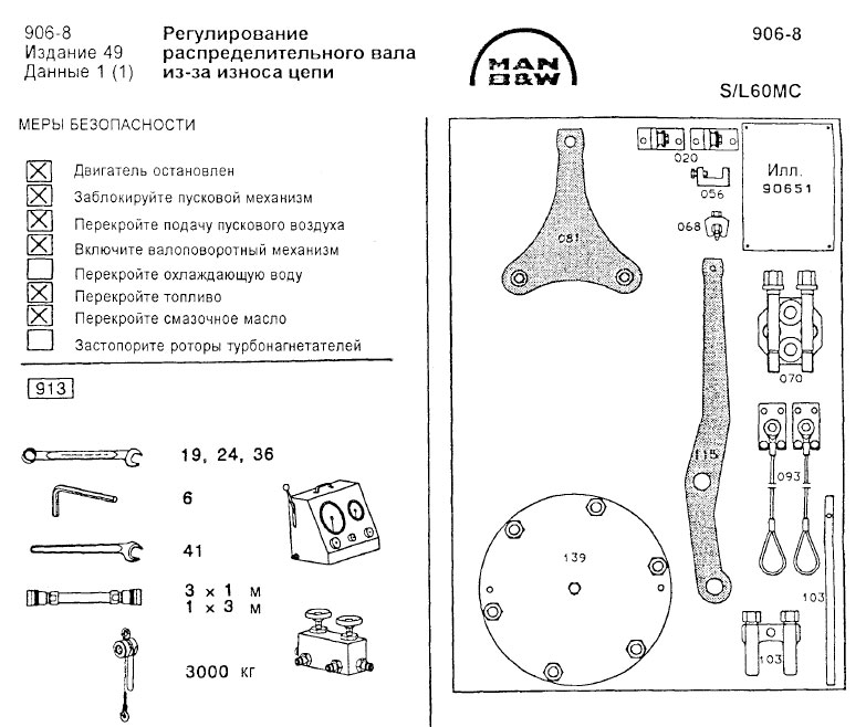 Регулирование распределительного вала из-за износа цепи