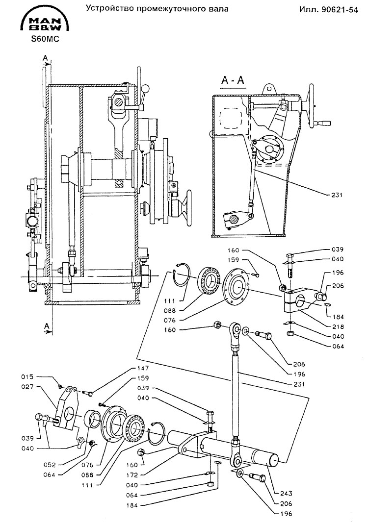 Устройство промежуточного вала