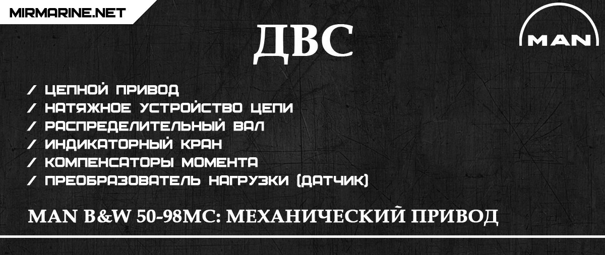 MAN B&W 50-98MC: Механический привод 