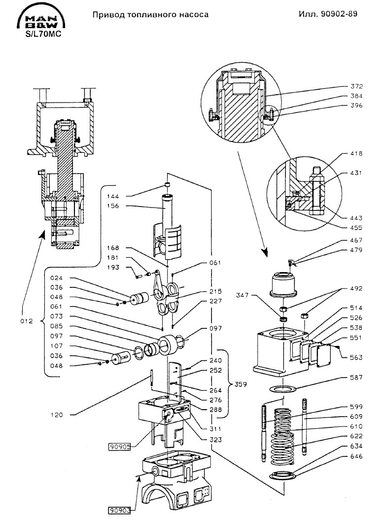 Привод топливного насоса