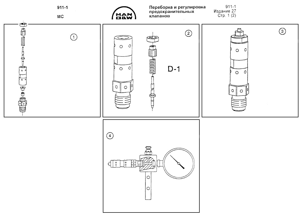 Переборка и регулировка предохранительного клапана