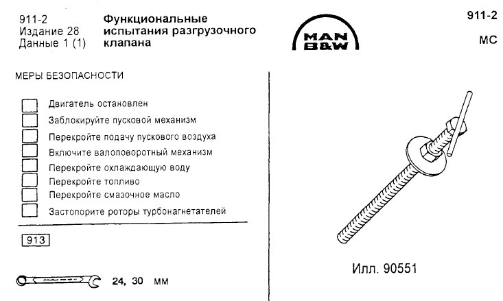 Функциональные испытания разгрузочного клапана