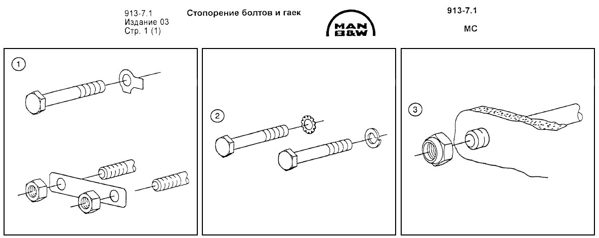 Стопорение болтов и гаек