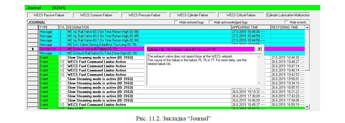 Закладка Journal