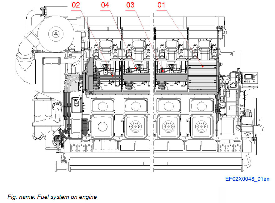 Fuel system on engine