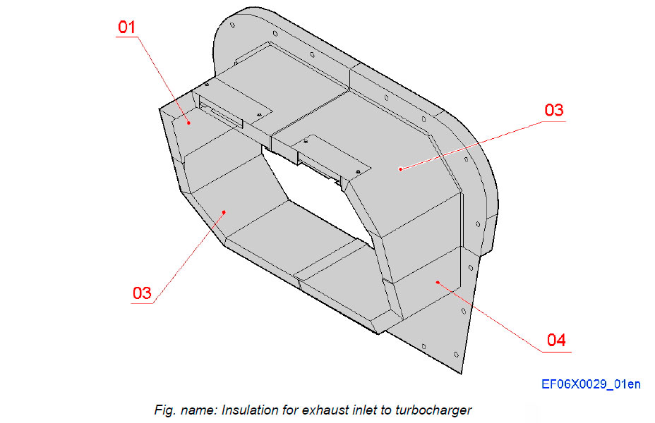 Insulation for exhaust inlet to turbocharger