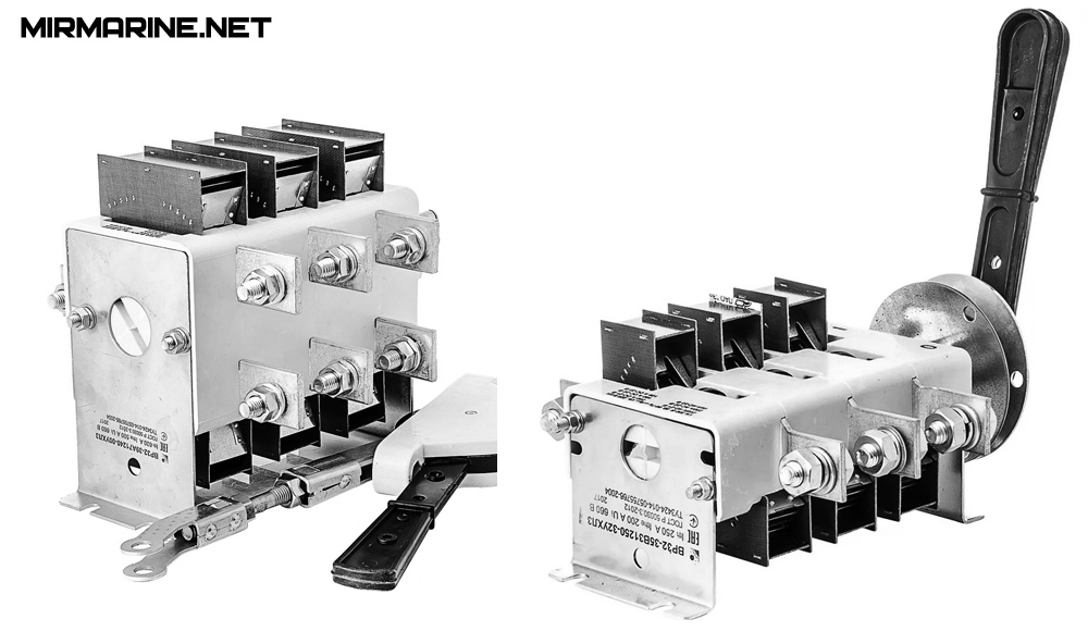 Рубильники и переключатели на судах