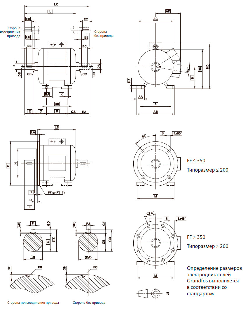Габаритный чертёж в соответствии с EN 50347