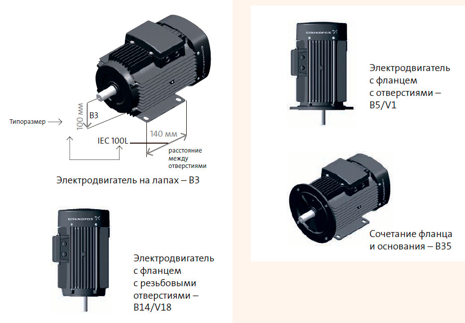 Электродвигатель на лапах - В3