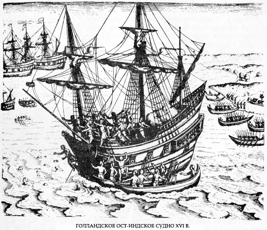 Голландское ост-индское судно XVI в.
