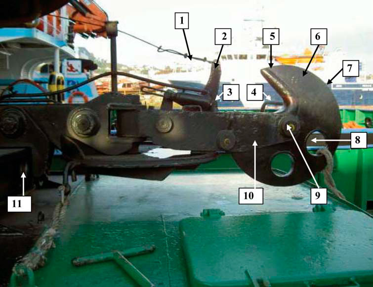 Откидной буксирный гак / Slip tow hook