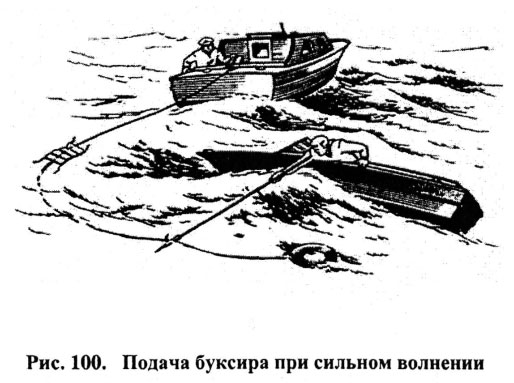 Подача буксира при сильном волнении