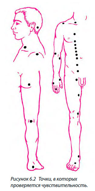 Точки, в которых проверяется чувствительность