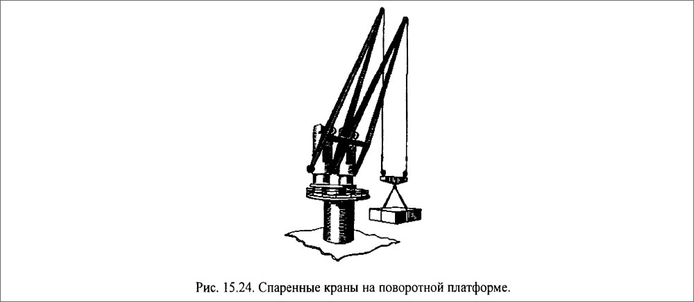 Спаренные краны на поворотной платформе