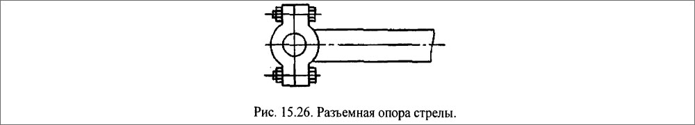 Разъемная опора стрелы