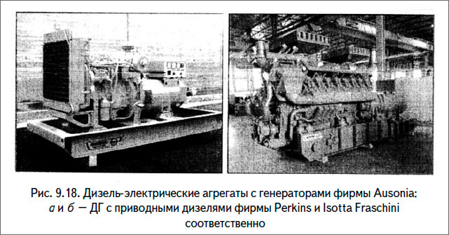 Дизель-электрические агрегаты с генераторами фирмы Ausonia