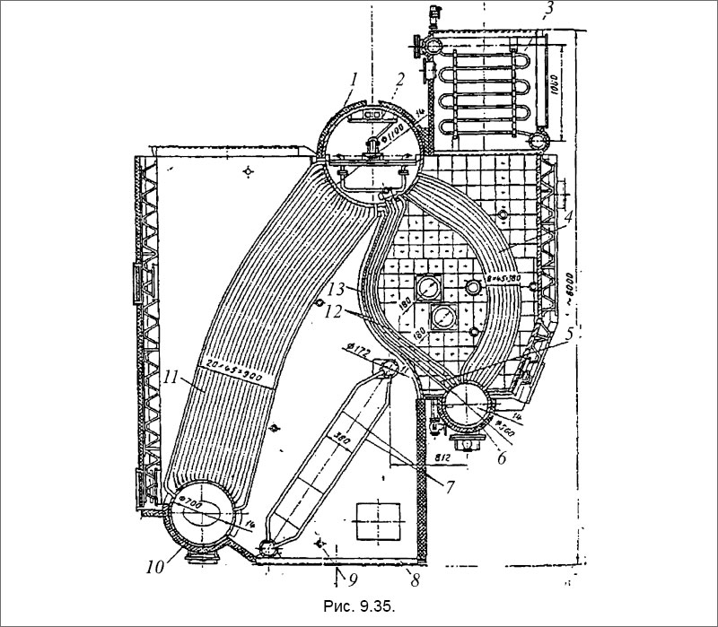 Вспомогательный водотрубный котел марки КВКА 6/5 выпускаемый для газотурбинного сухогрузного судна