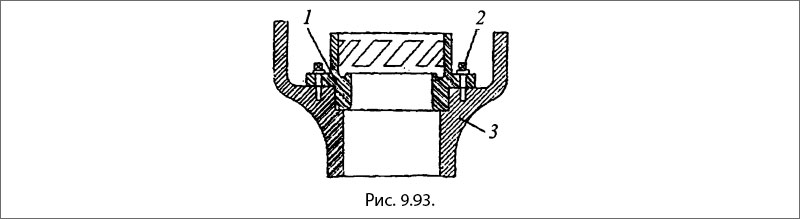 Гнездо и направляющую втулку тарелки клапана выполняют как одну деталь, которую болтами крепят к корпусу клапана