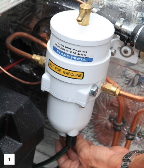 Draining the pre-filter.