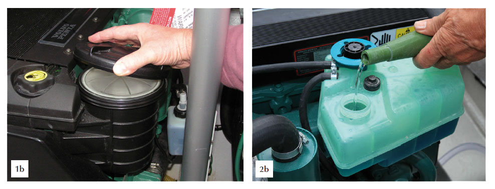 Checking the header tank