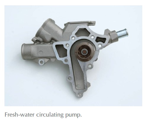 Fresh-water circulating pump.