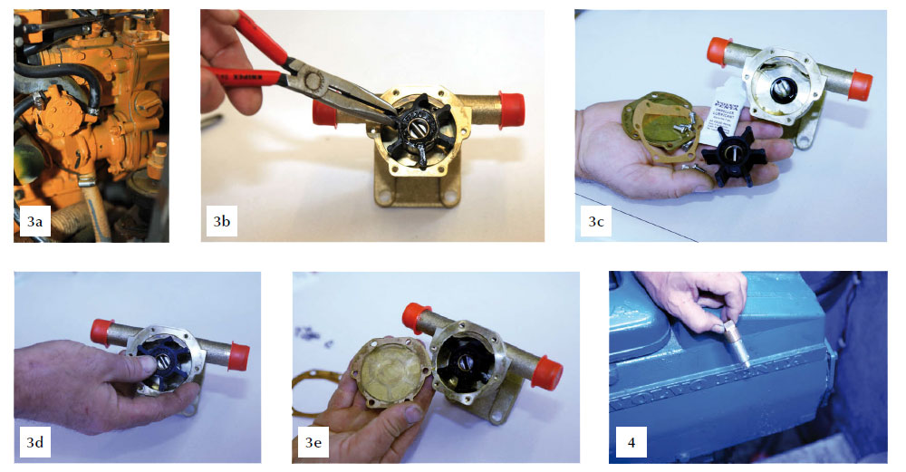 Replacing the raw-water pump impeller