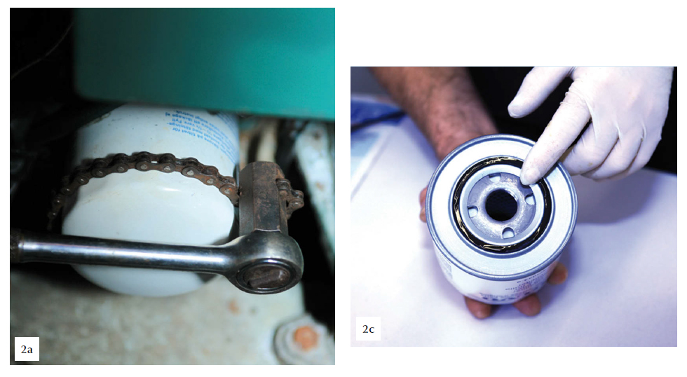 CHANGING THE OIL FILTER 