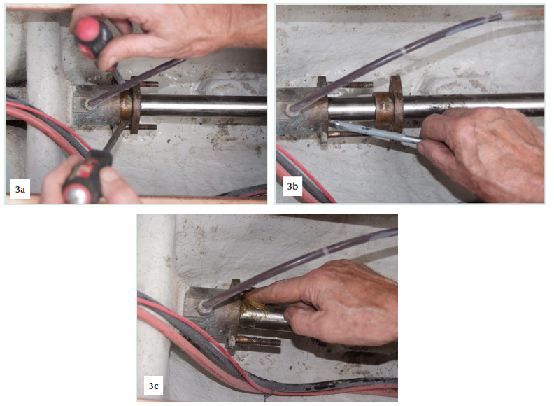 Adjusting a stern gland