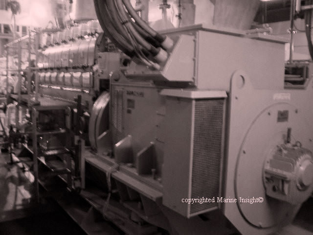 Marine Auxiliary Engine with Alternator
