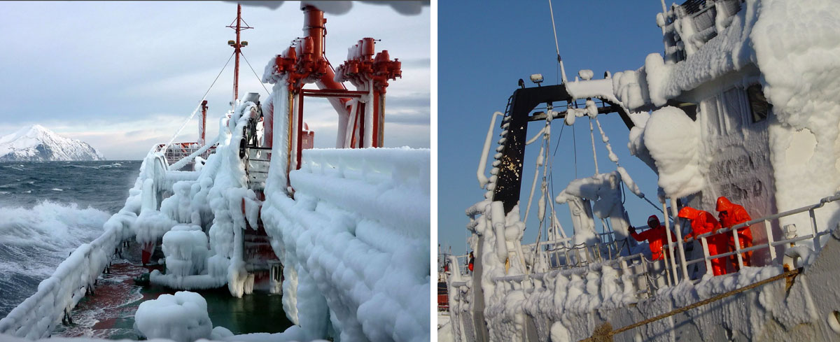 Обледенение судна