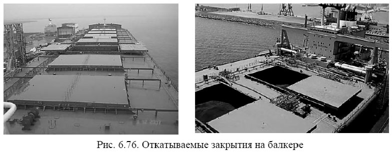 Откатываемые закрытия на балкере